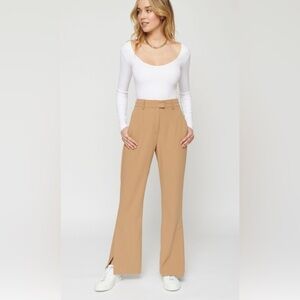 Dynamite Flare Split Hem Tan Dress Pants Trousers Women’s Size 4 Fall